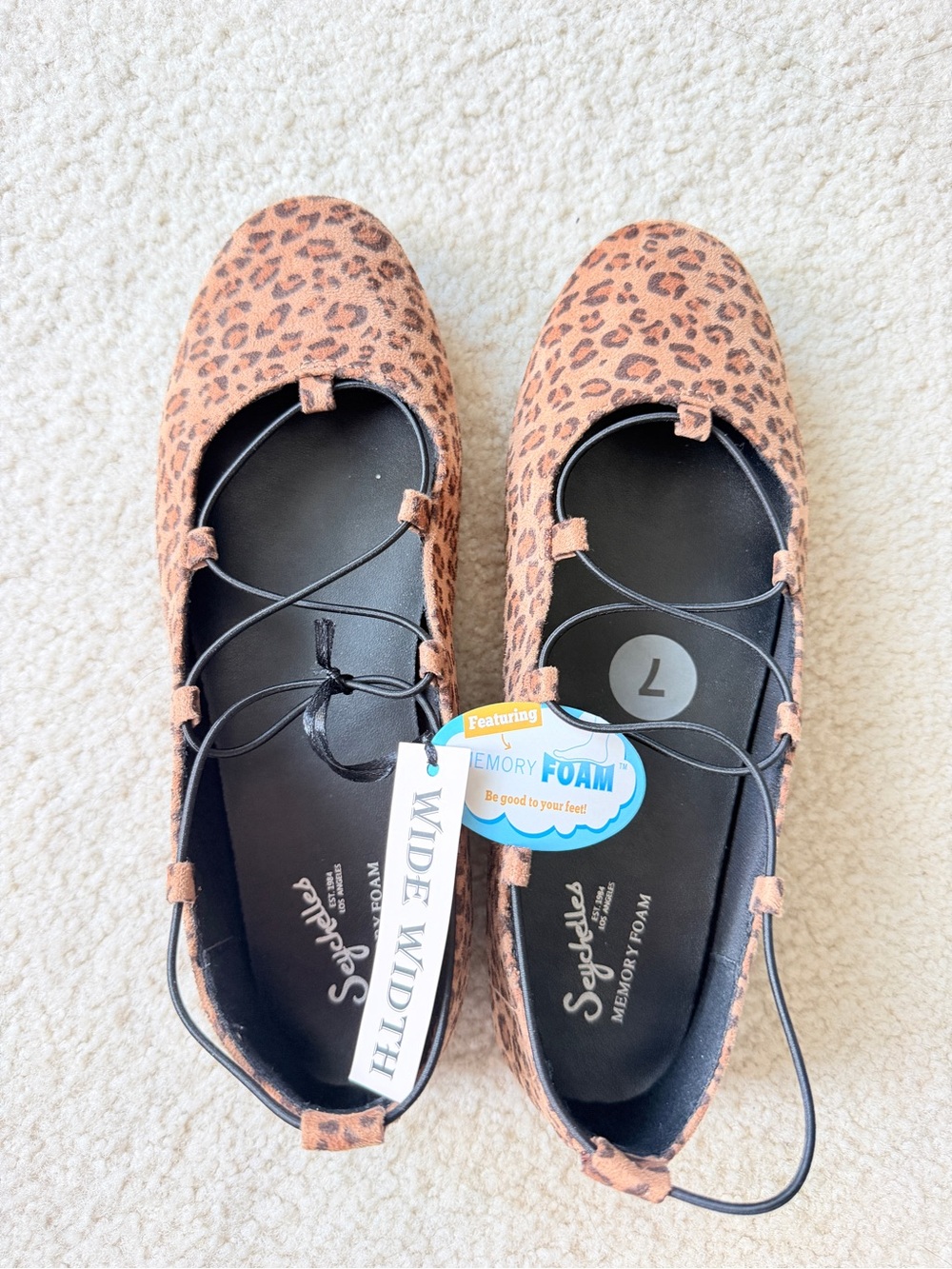 Seychelles Leopard-Print Ballet Flats in Brown and Black